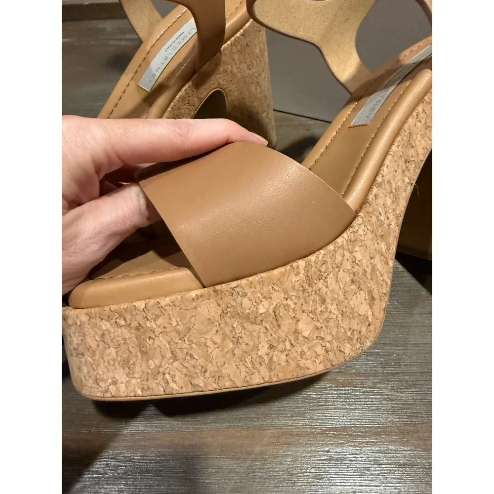 Stella McCartney Skyla Platform Sandals VEGEA Vegan Cork Heel 38.5 9.5 NIB‎